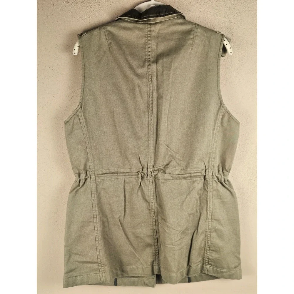 Rag & Bone Jean Womens Khaki Green Utility Vest Medium - Picture 2 of 5